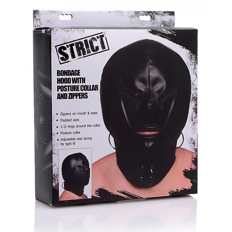 Strict Hood Mask Zipper - Bondage Hoods