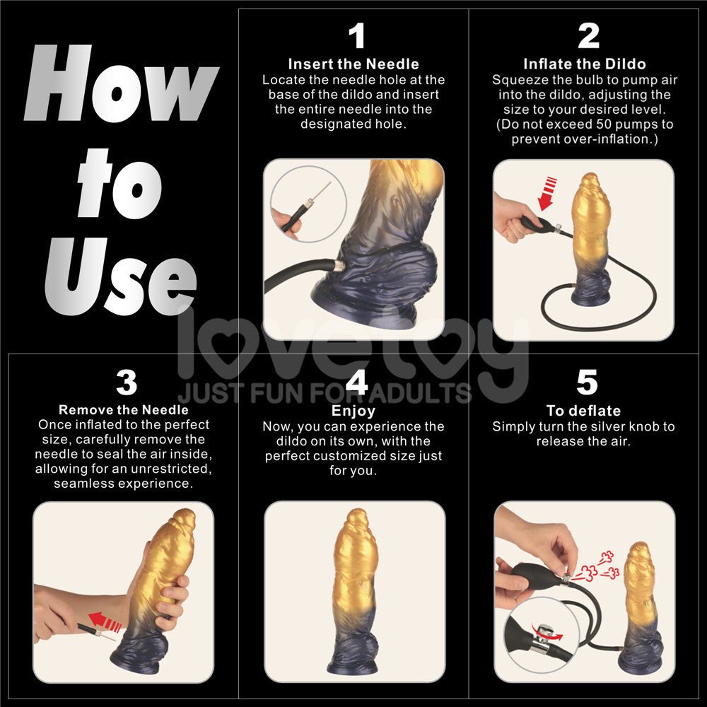 Lovetoy Aerosx Dual Density Fantasy Dildo Gold/Blue - Realistic Dildos