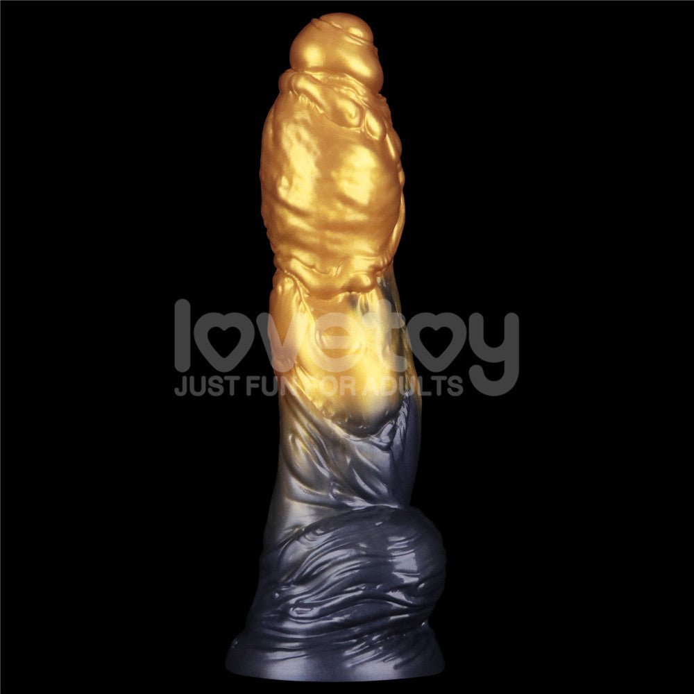 Lovetoy Aerosx Dual Density Fantasy Dildo Gold/Blue - Realistic Dildos