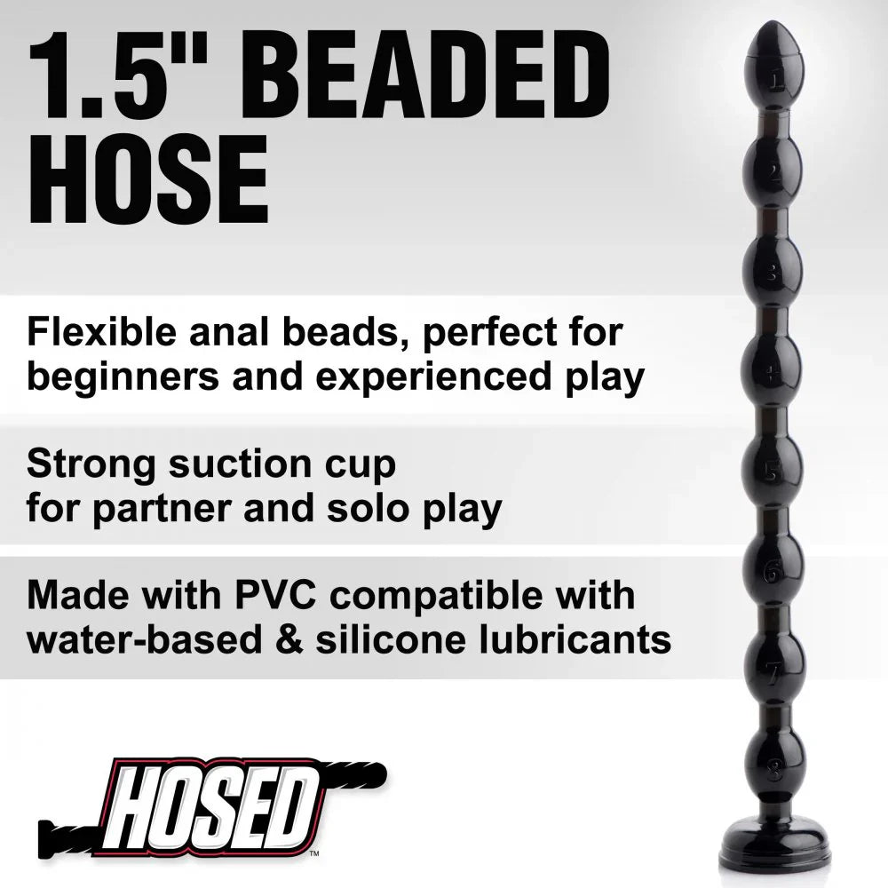 Hosed 19 Inches Beaded Textured Anal Snake Beads - - Anal Beads and Balls