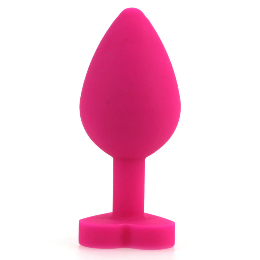 BDStyle Heart Shape Silicone Anal Plug - - Butt Plugs