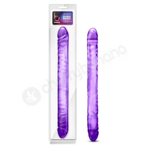 B Yourss Double Ender Realistic Dildo Purple 18 Inch - Double Ender