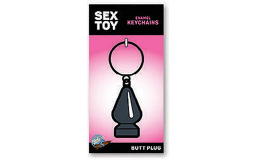 Wood Rocket Butt Plug Shape Novelty Keychain - Party Gifts and Novelties