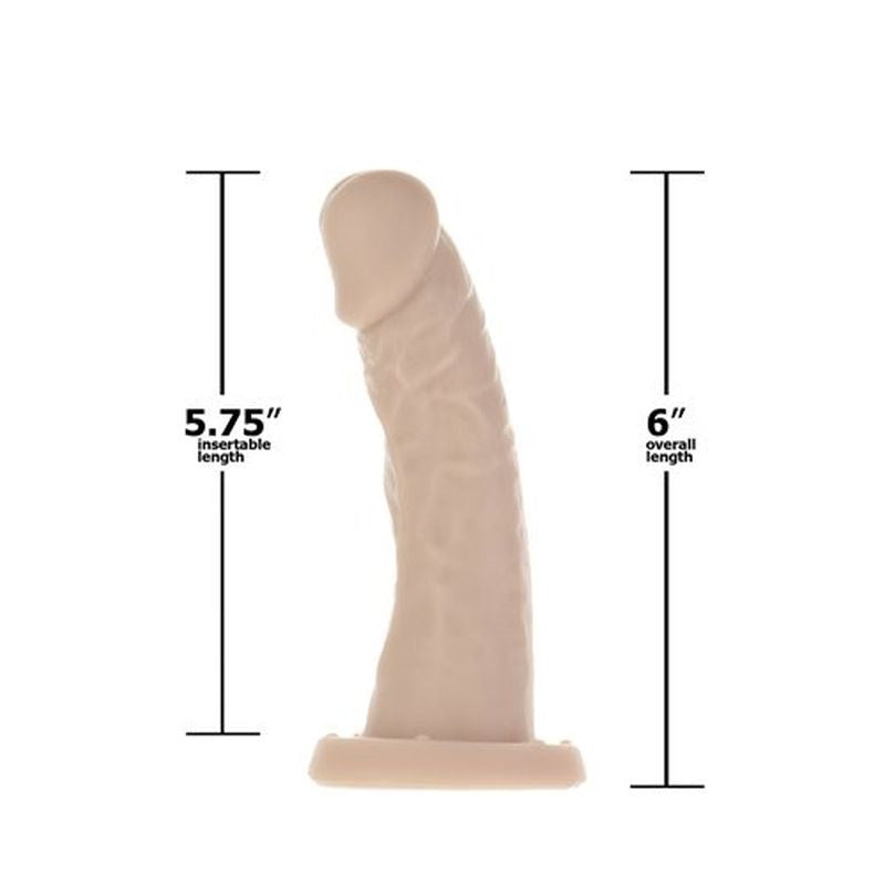 Addiction Edward Realistic Non Vibrating Dong 6 Inch Beige - - Realistic Dildos