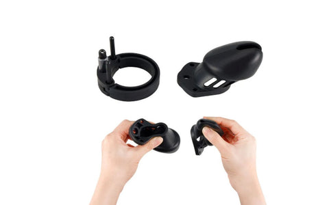 Brutus Denial 2 Piece Silicone Male Chastity Cage - Male Chastity