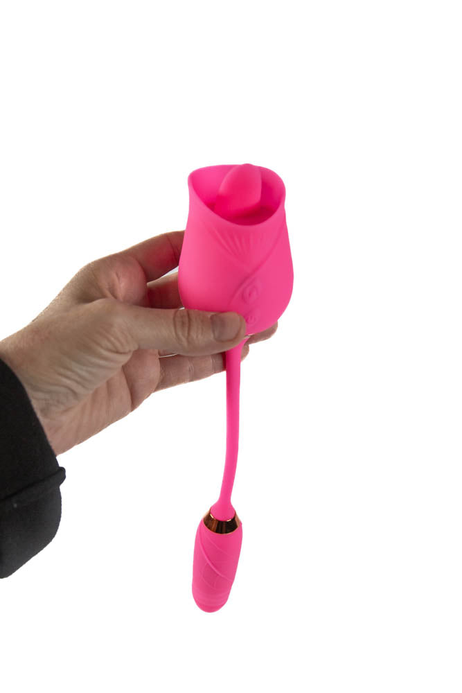 Cousins Group Pink Pussycat Licking Rose Clitoral Vibe - - Clit Ticklers and Pulsators