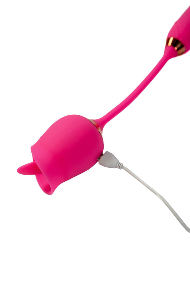 Cousins Group Pink Pussycat Licking Rose Clitoral Vibe - - Clit Ticklers and Pulsators