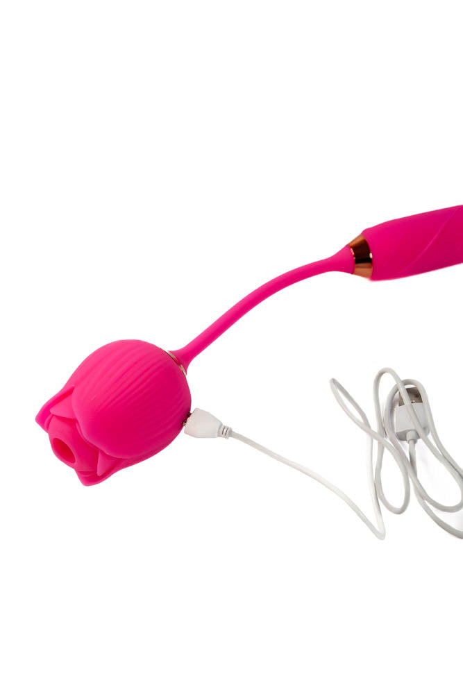 Cousins Group Pink Pussycat Thrusting Rose Vibrator - - Clit Ticklers and Pulsators