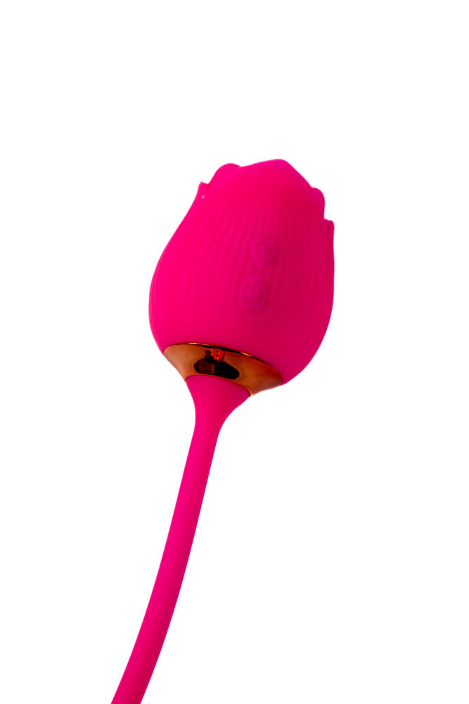 Cousins Group Pink Pussycat Thrusting Rose Vibrator - - Clit Ticklers and Pulsators