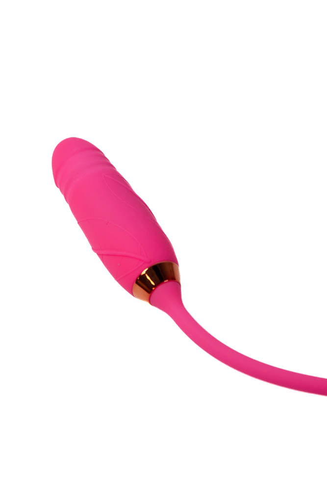 Cousins Group Pink Pussycat Thrusting Rose Vibrator - - Clit Ticklers and Pulsators