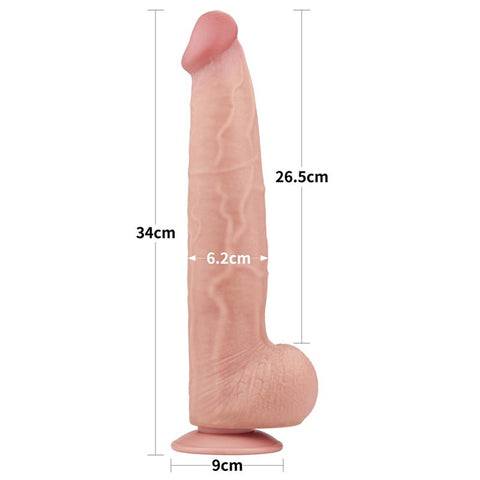 13.5 Inch King Sized Dual Layer Suction Dong by Lovetoy