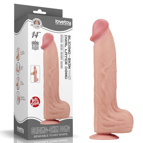14 Inch King Sized Soft Outer Layer Dong by Lovetoy