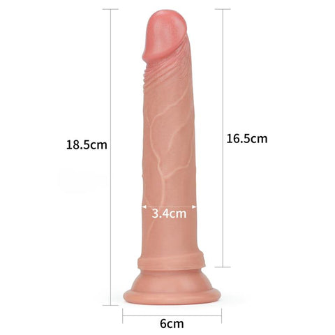 7 Inch Dual Layer Platinum Silicone Cock by Lovetoy