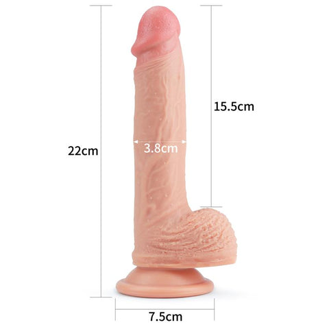 8.5 Inch Dual Layer Textured Silicone Cock by Lovetoy