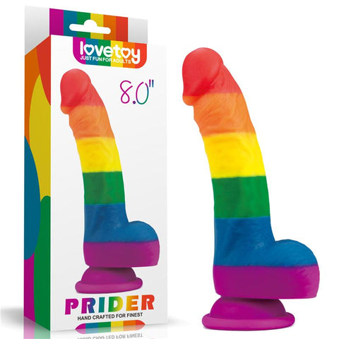 8 Inch Prider Platinum Silicone Dildo by Lovetoy