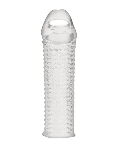 Blue Line 6.5 Inch Clear Textured Penis Enhancing Sleeve