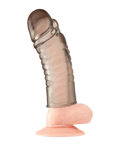 Blue Line 6 Inch Ribbed Realistic Penis Extension Sleeve