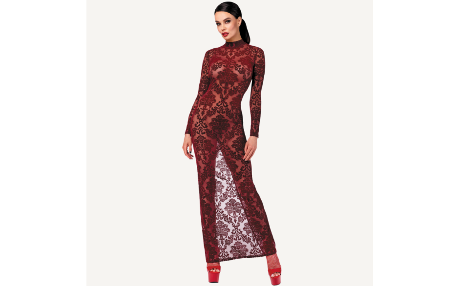 Noir Handmade Kink Royal Sexy Womens Gown Red - Kimono's and Gowns