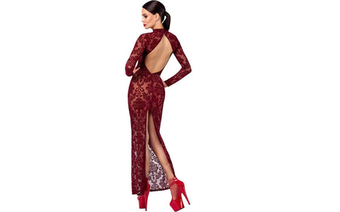 Noir Handmade Kink Royal Sexy Womens Gown Red - Kimono's and Gowns