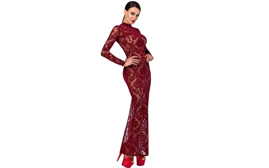 Noir Handmade Kink Royal Sexy Womens Gown Red - Kimono's and Gowns