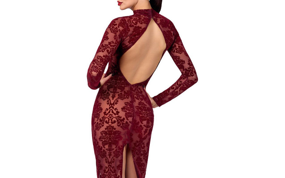 Noir Handmade Kink Royal Sexy Womens Gown Red - Kimono's and Gowns