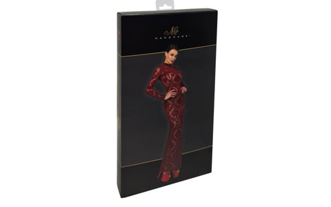 Noir Handmade Kink Royal Sexy Womens Gown Red - Kimono's and Gowns