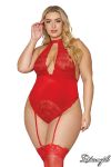 Dream Girl Lingerie Sexy Womens Garter Teddy Red - Queen - Teddies and Bodysuits