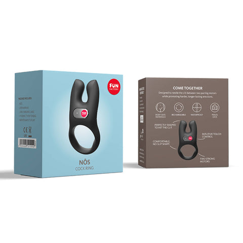 Fun Factory NOS Rechargeable Vibrating Silicone Cock Ring - Vibrating Cock Rings