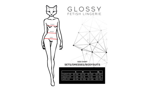 Glossy Brianna Sexy Womens Wetlook Lingerie Set - Her Fetish
