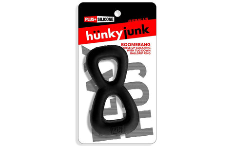 Hunkyjunk Boomerang Double Cockring Ball Stretcher
