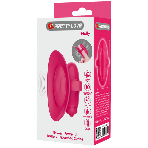 Baile Nelly Ribbed Silicone Finger Massager - Pink - Finger and Tongue Vibrators