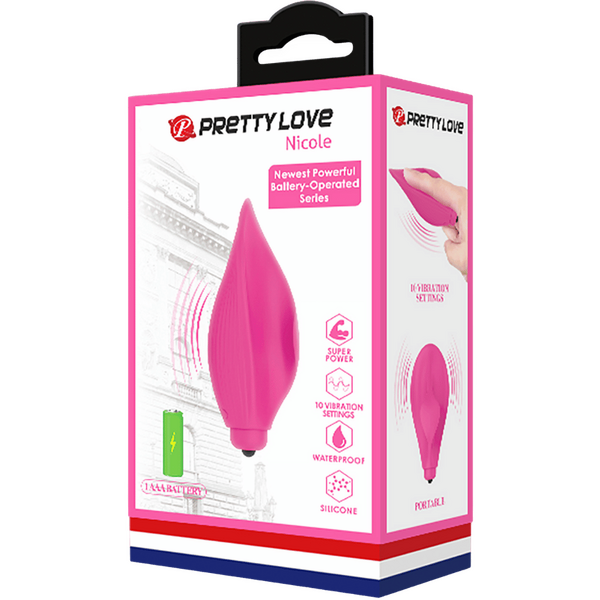 Baile Nicole 10 Functions Silicone Finger Vibrator - Pink - Finger and Tongue Vibrators