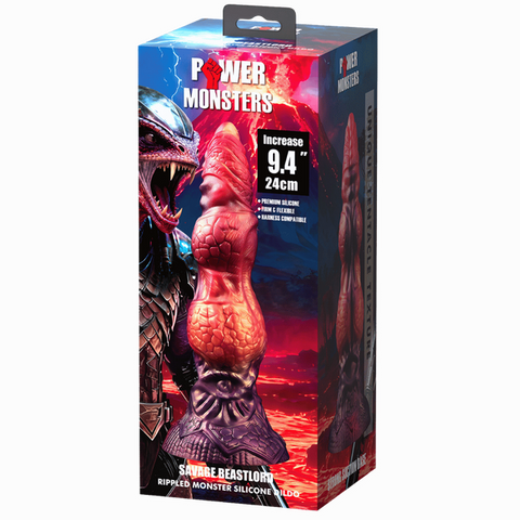 Baile Savage Beastlord 9.4 Inch Rippled Silicone Dildo - Realistic Dildos