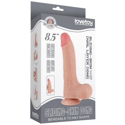 8.5 Inch Sliding Skin Thick Realistic Dong by Lovetoy