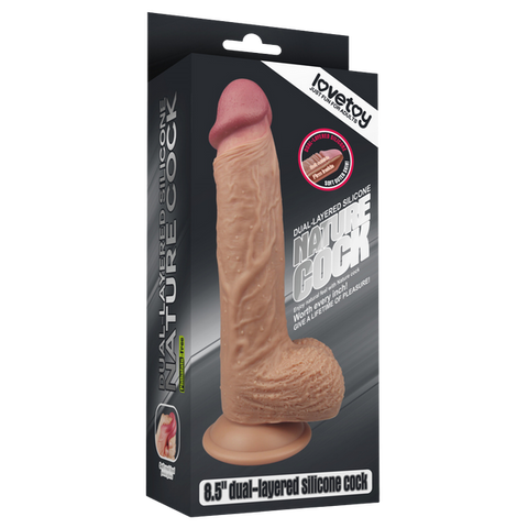 8.5 Inch Dual Layer Textured Silicone Cock by Lovetoy