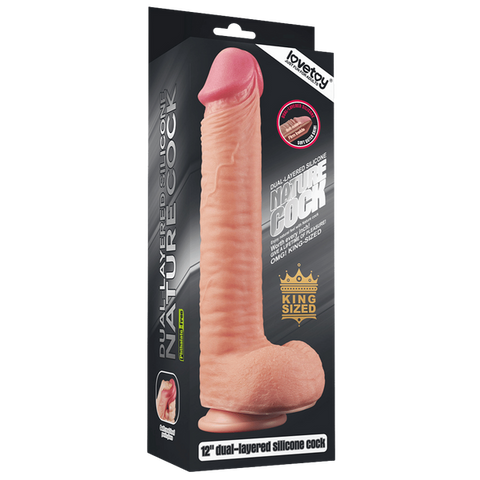 12 Inch Dual Layer Harness Compatible Cock by Lovetoy