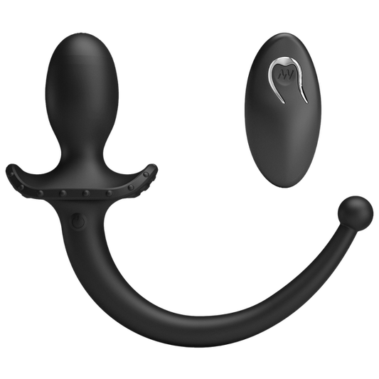 Baile Remote Control Vibrating Silicone Butt Plug Tail - Butt Plugs