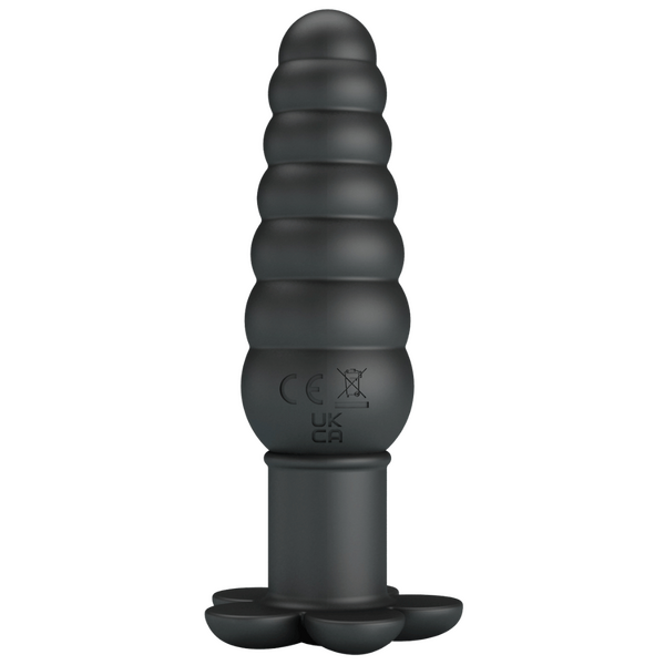 Baile Imron Vibrating Silicone Butt Plug - Black - Butt Plugs