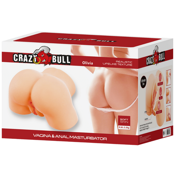 Baile Olivia Realistic Texture Vagina & Anal Masturbator - Masturbators and Strokers