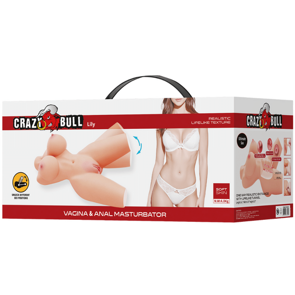 Baile Lily Movable Legs Anal and Vaginal Stroker - Masturbators and Strokers