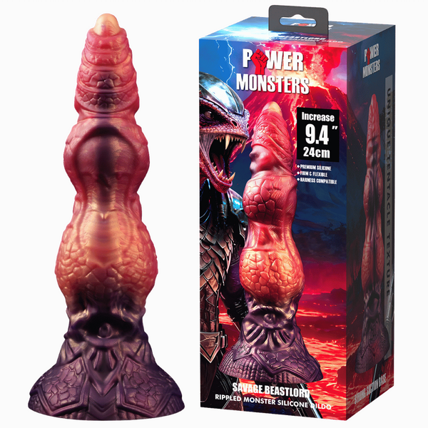 Baile Savage Beastlord 9.4 Inch Rippled Silicone Dildo - Realistic Dildos
