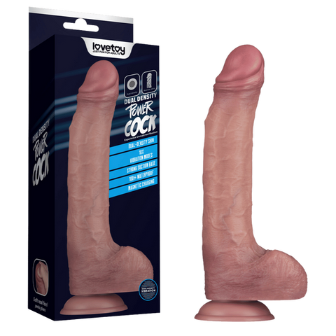11 Inch Vibrating Dual Density Power Cock by Lovetoy