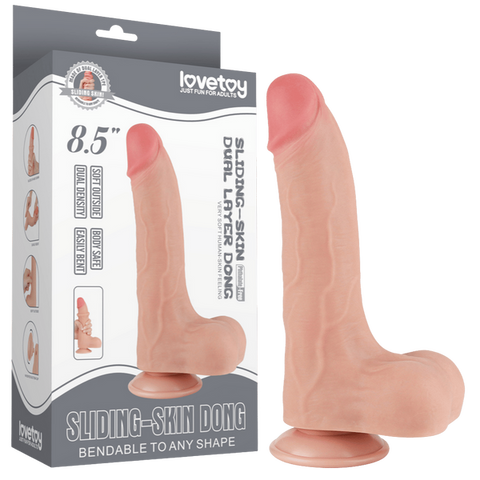 8.5 Inch Sliding Skin Thick Realistic Dong by Lovetoy