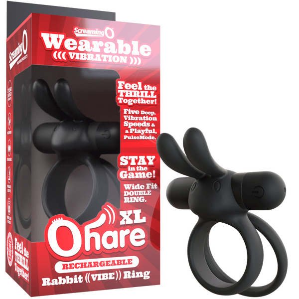 Screaming O Ohare XL Rechargeable Rabbit Vibe Penis Ring - Vibrating Cock Rings