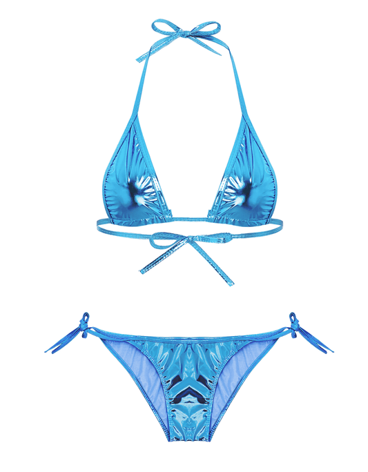 Love In Leather Metallic Womens Micro Bikini OS - G-Strings, Panties and Shorts