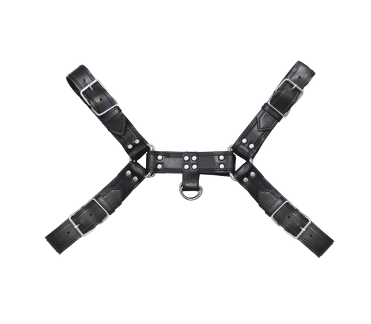 Love In Leather Mens PU Leather Bulldog Brace - Cuffs And Restraints
