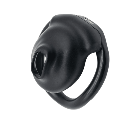 Love In Leather Micro Cock Cage with Urethral Opening - Male Chastity