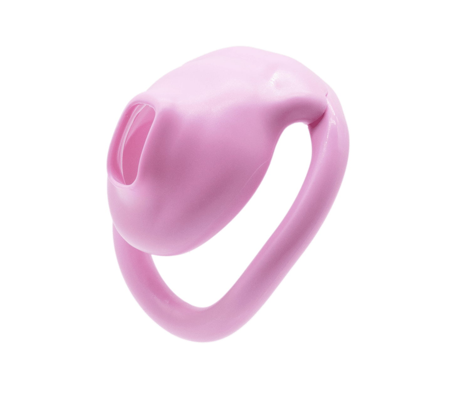 Love In Leather Micro Cock Cage with Urethral Opening - Pink - Male Chastity