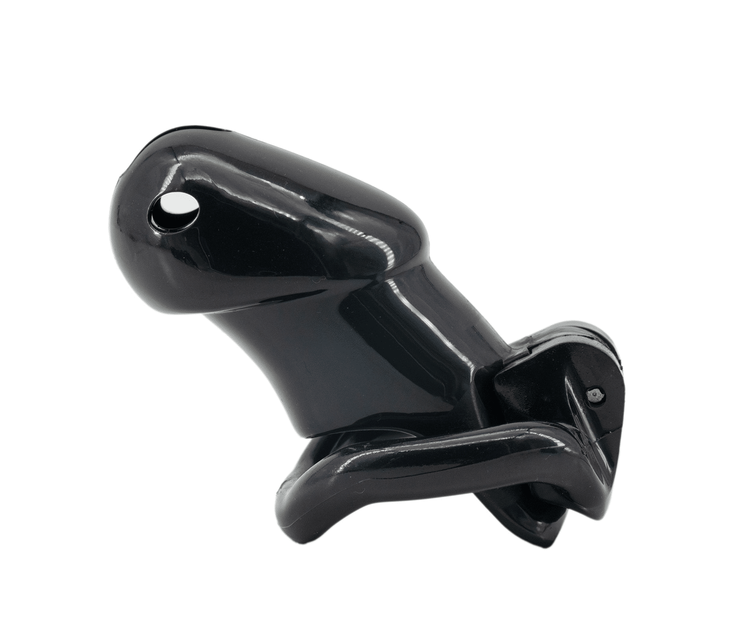 Love In Leather Resin Male Chastity Cage Black - - Male Chastity