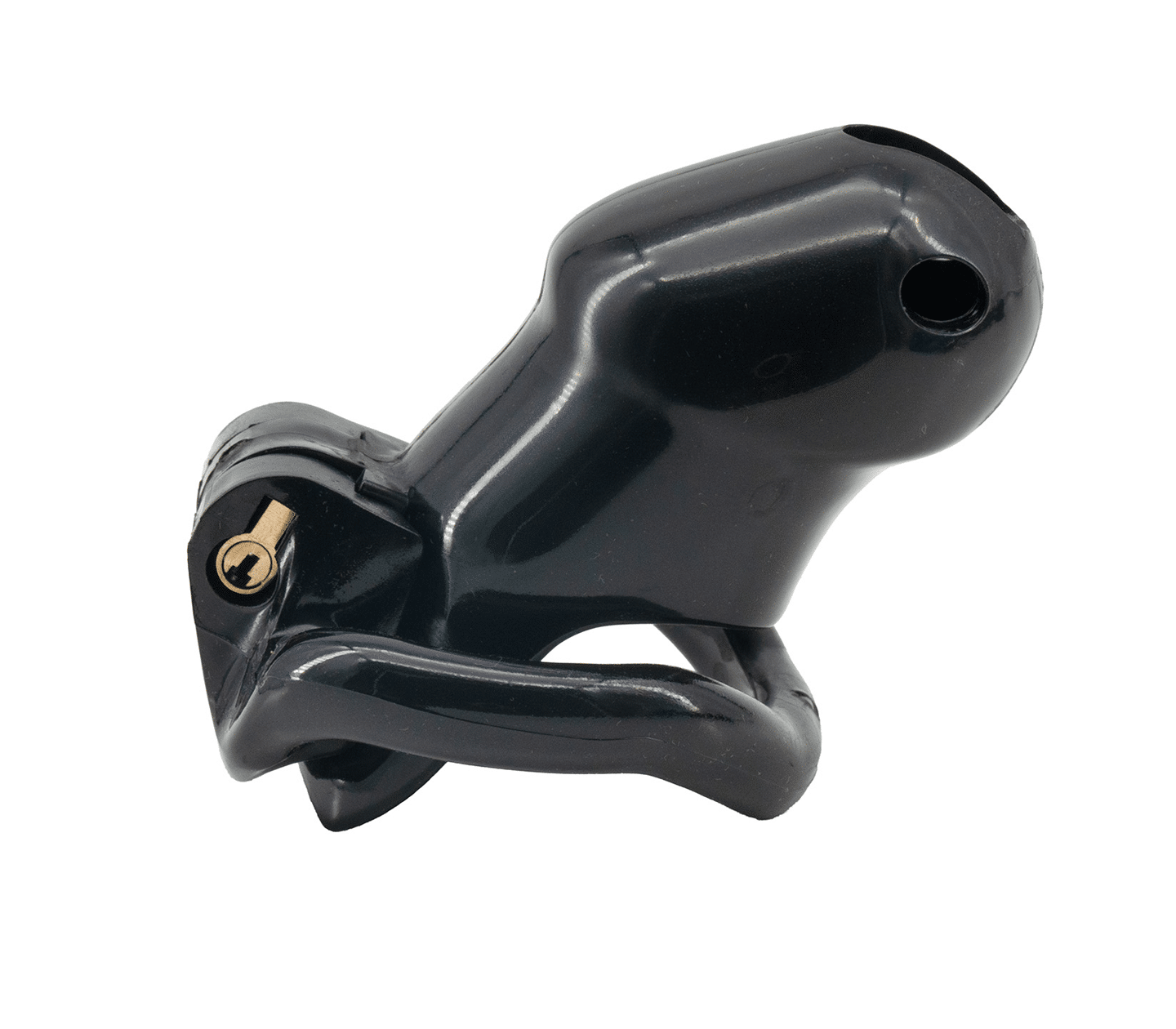 Love In Leather Resin Male Chastity Cage Black - Short - Male Chastity